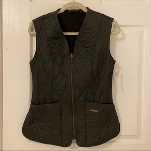 Barbour Olive Fleece Betty Quilted Liner Vest NWT